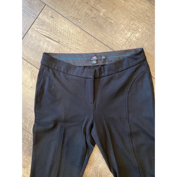 ABS PLATINUM Curved Stitch Black Trousers Size 6 - Picture 8 of 10